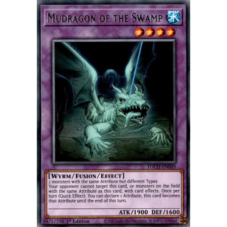 Thẻ bài Yugioh Mudragon of the Swamp - TOCH-EN049 - Rare 1st Edition