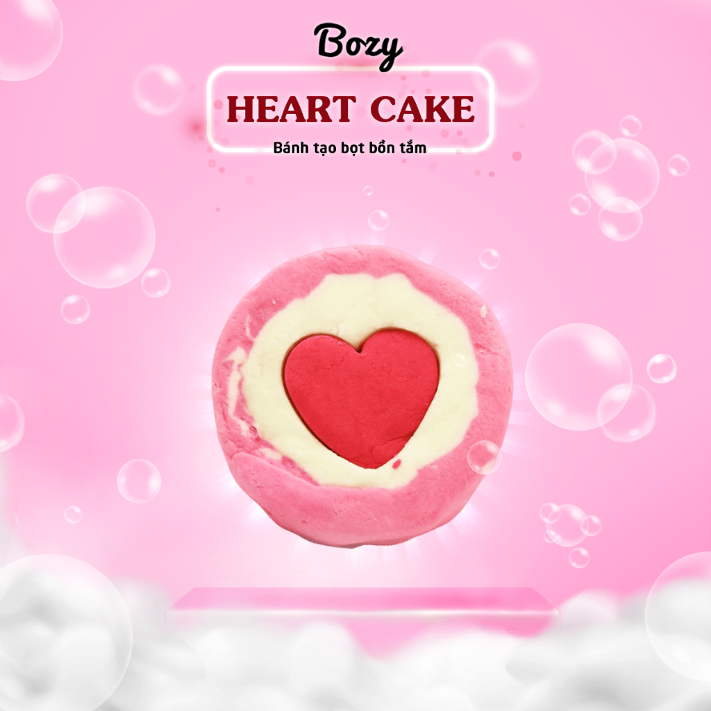 Bánh tạo bọt bồn tắm | Heart Cake [Bozy] Bubble Bar