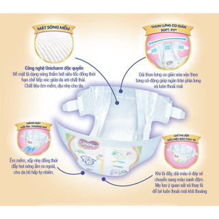 Tã dán Bobby siêu thấm - khô thoáng M76 (M, 6-10kg, 76 miếng)