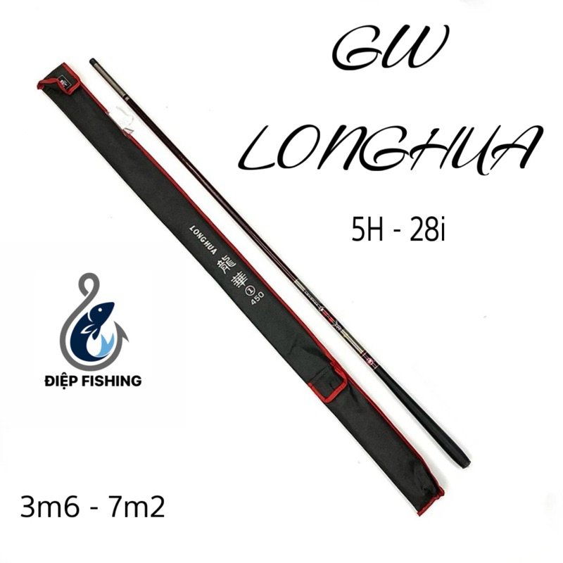 ( Chính hãng ) Cần Câu Tay GW LongHua 5H - PBL28i ngọn đặc chuyên đánh tổng hợp, tặng kèm ngọn zin