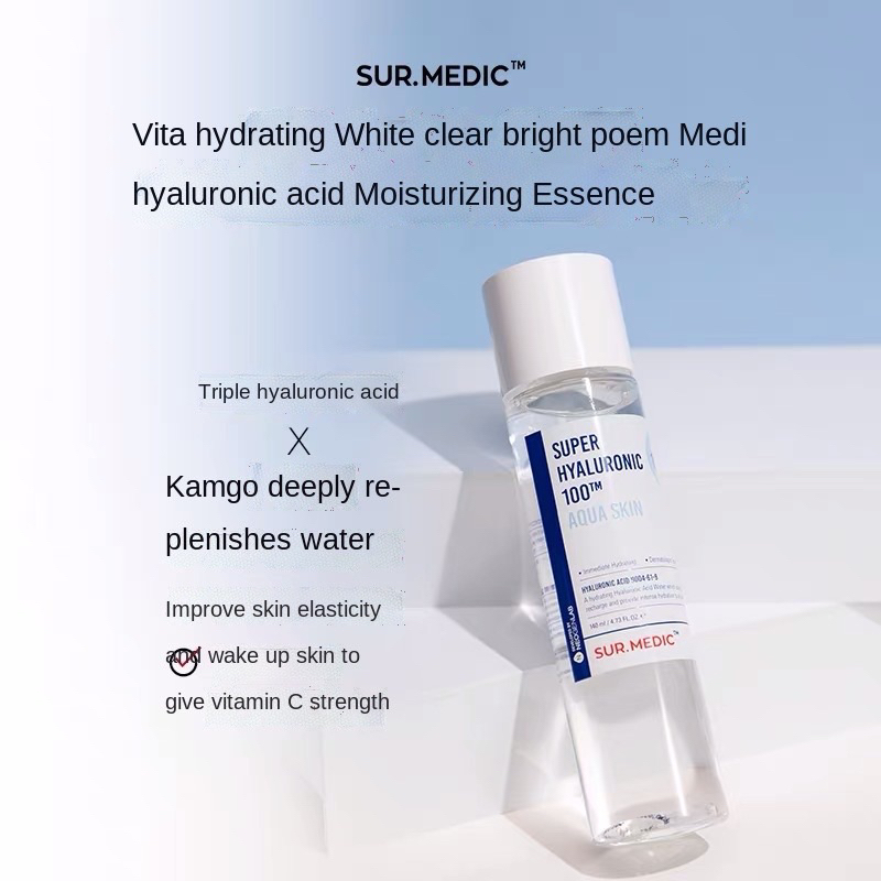 Nước hoa hồng cấp nước sâu cho da căng mọng SUR.MEDIC Super Hyaluronic 100tm Aqua Skin 140ml