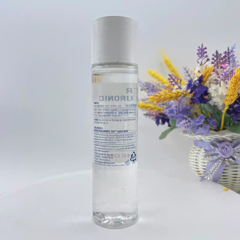 Nước hoa hồng cấp nước sâu cho da căng mọng SUR.MEDIC Super Hyaluronic 100tm Aqua Skin 140ml