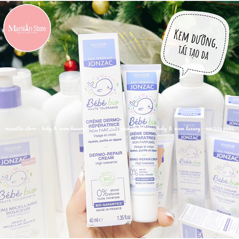 Jonzac Kem thay tã, kem dưỡng, kem tái tạo da, nước làm sạch đa năng Jonzac