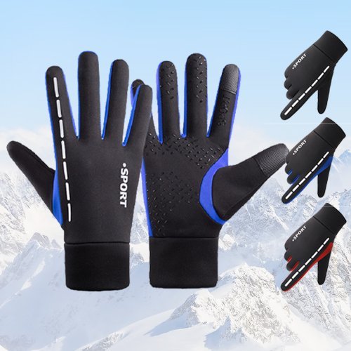 Găng Tay Đi Xe Máy Mùa Đông Nam Nữ Lót Nỉ Giữ Ấm Chống Gió Lạnh Thể Thao SPORT Phong Cách Thời Trang