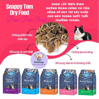 [8kg] Hạt Snappy Tom 8kg - Thức ăn hạt cho mèo Snappy Tom bao xá 8kg tiết kiệm - Topping cá khô