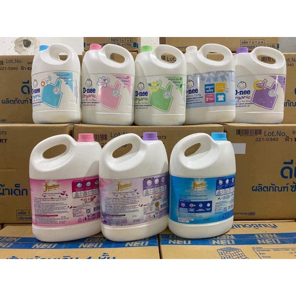 Nước giặt Fineline Thái Lan Can 3000ml  - nước giặt xả quần áo chính hãng Công ty Đại Thịnh,...