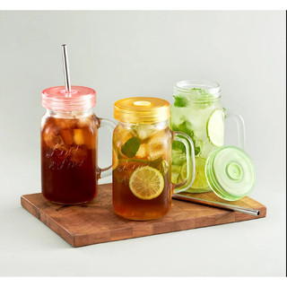 [Video] Ly thủy tinh nắp nhựa có tay cầm Lock&Lock Glass Jar dung tích 630ml LLG002