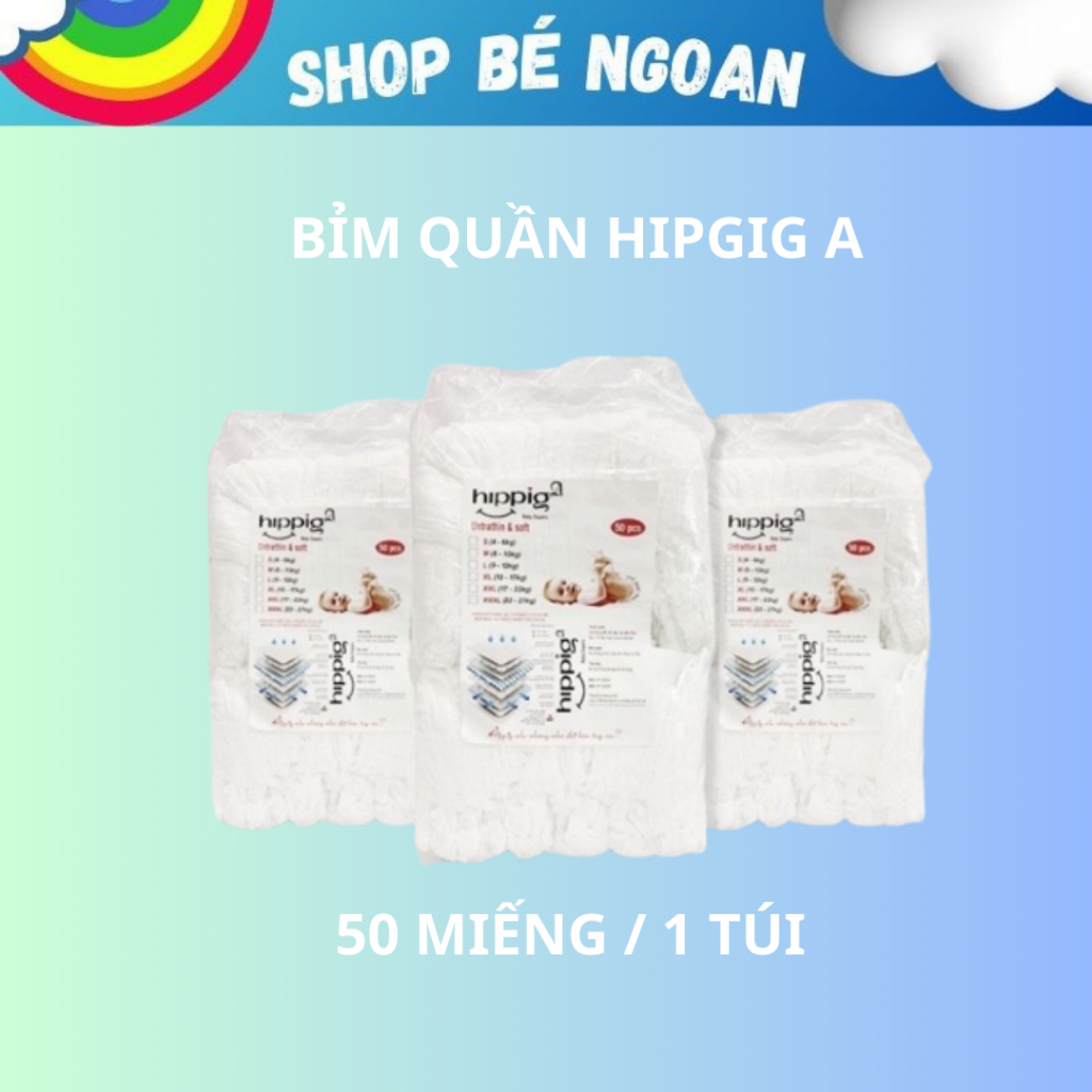 Bỉm quần Hippig A đủ size M/L/XL/XXL/XXXL Shop Bé Ngoan