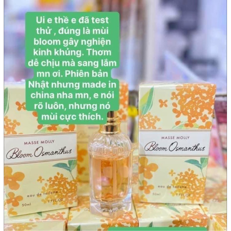 Nước hoa nữ hương hoa mộc Bloom Osmanthus Masse Molly Nhật 50ml