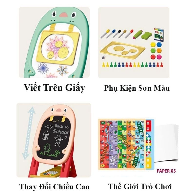 Bảng vẽ đa năng 2 mặt 46 chi tiết màu ngẫu nhiên