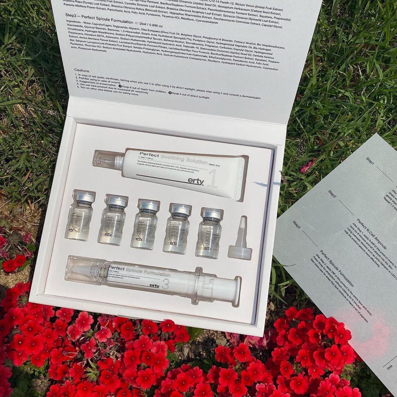 Set Erty Vi Kim Treatment Kit Toning làm trắng. nâng cơ và phục hồi da hoàn hảo Erty