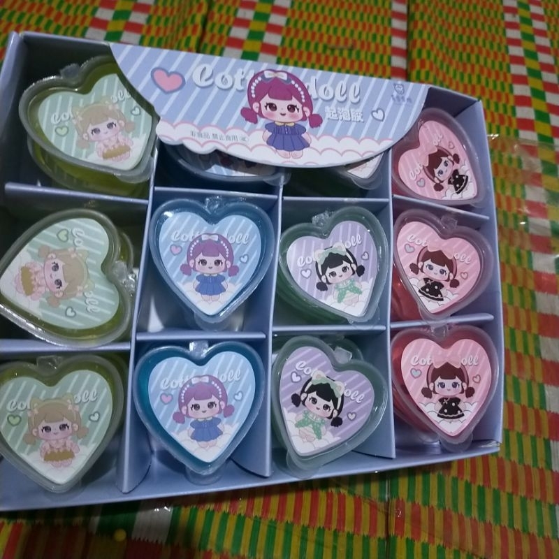 Khay 24 lọ slam trong hình trái Tim, đồ chơi an toàn cho bé