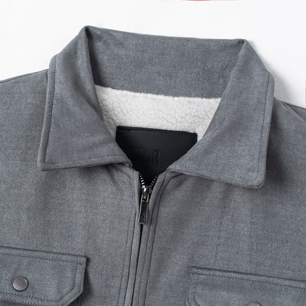 Áo Khoác Nam Jacket Dekace Chất Vải Da Lộn Dày Dặn Lót Lông Cừu