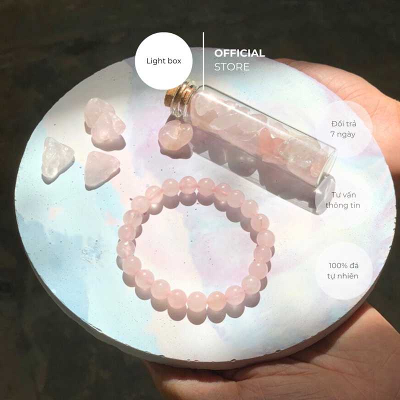 Vòng tay chuỗi hạt - ROSE QUARTZ, vòng tay đôi, vòng tình yêu, chữa lành cảm xúc