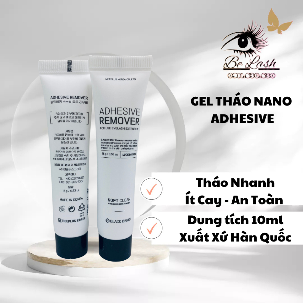 Gel tháo mi nano trắng 15g _ sáp tháo mi remover adhesive - dụng cụ nối mi_BELASH