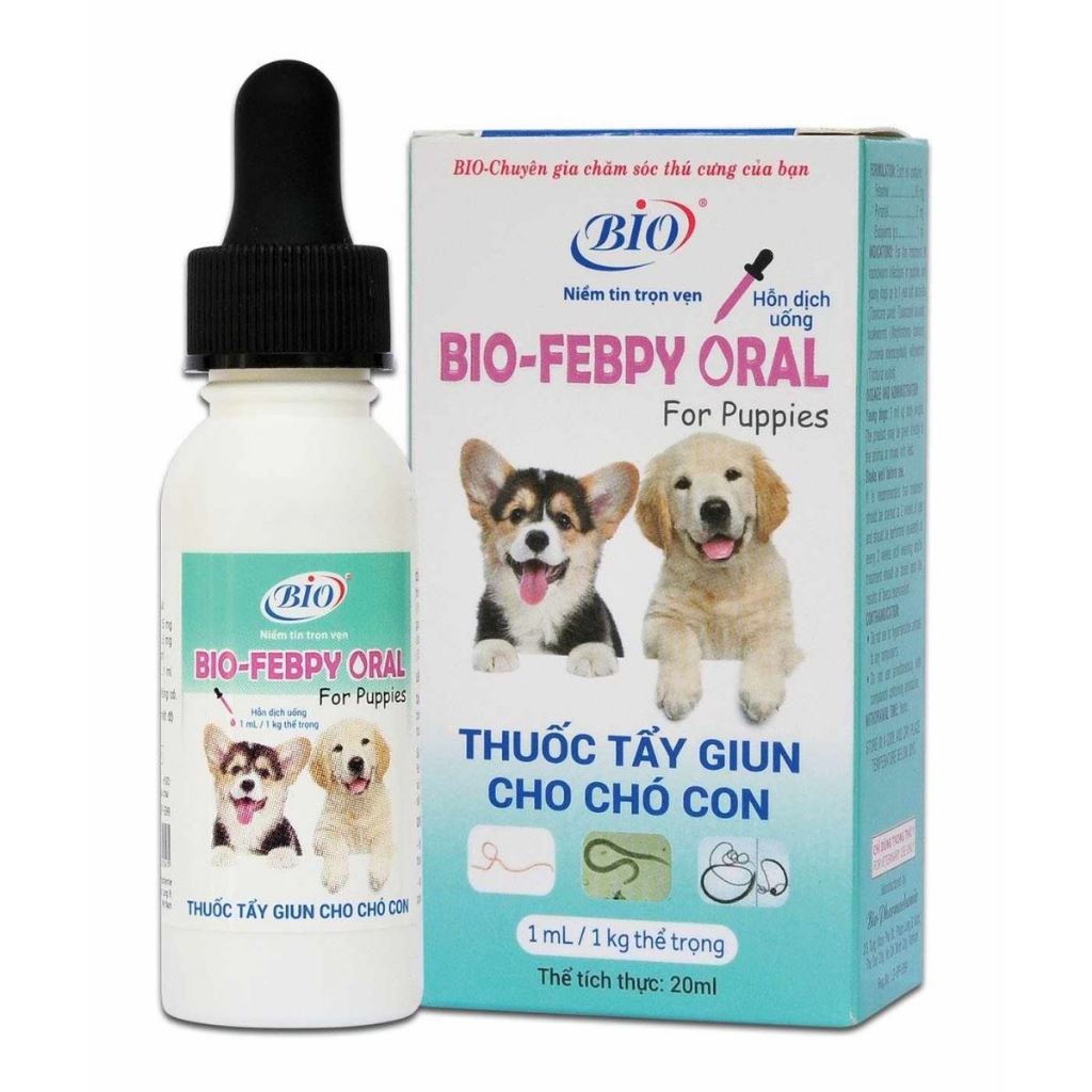 TẨY GIUN CHO CHÓ CON BIO FEBPY OẢL FOR PP 20ML