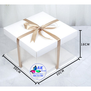COMBO 2 HỘP BÁNH MICA 3 CHI TIẾT SIZE 30CM - CAO 18CM / 2113.020