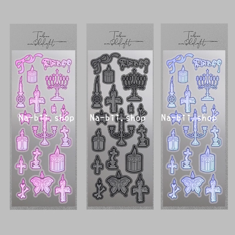 Set 3c Sticker nhãn dán style phù thuỷ trang trí toploader sổ