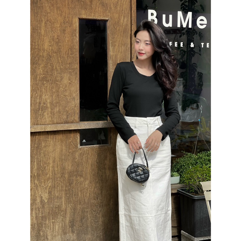 Áo Thun Body Tay Dài - 976 - Trơn - Cổ Tròn