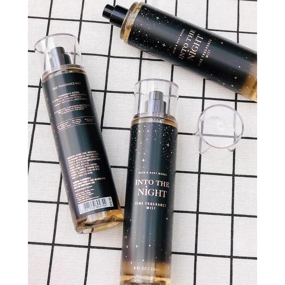 Xịt thơm body mist 𝐈𝐍𝐓𝐎 𝐓𝐇𝐄 𝐍𝐈𝐆𝐇𝐓 của Bath & Body Works