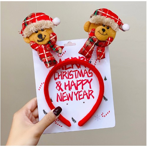 Băng đô cài tóc chủ đề giáng sinh không đèn siêu dễ thương