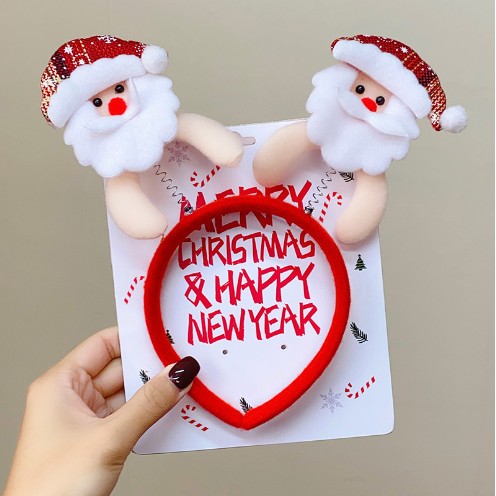 Băng đô cài tóc chủ đề giáng sinh không đèn siêu dễ thương