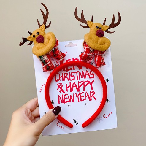 Băng đô cài tóc chủ đề giáng sinh không đèn siêu dễ thương