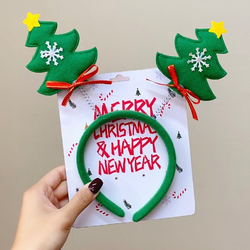 Băng đô cài tóc chủ đề giáng sinh không đèn siêu dễ thương