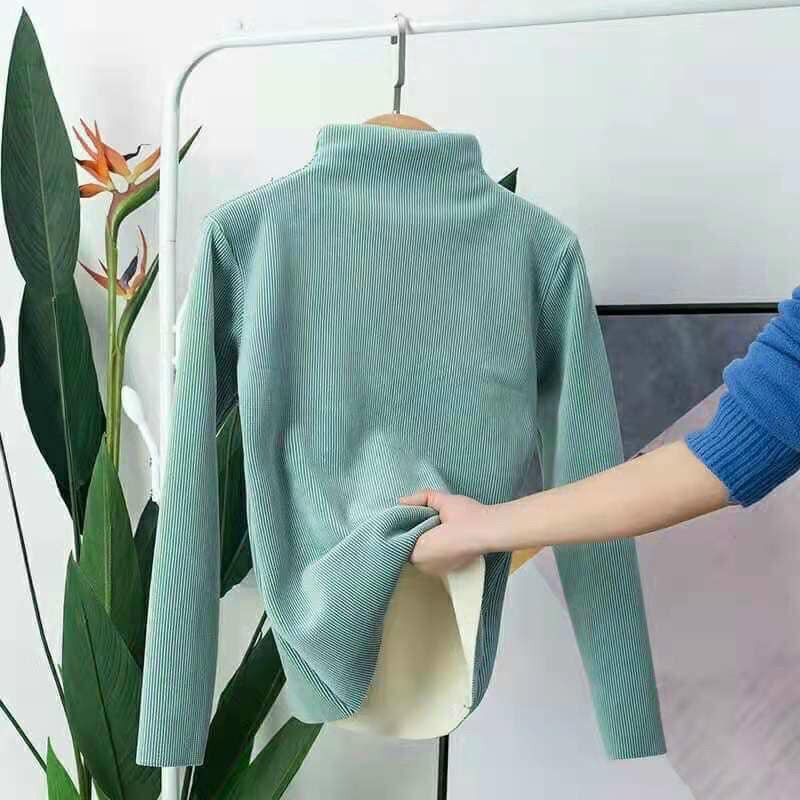 Áo Giữ Nhiệt Nữ Áo Giữ Nhiệt Cổ 3 Phân Xuất Nhật Motie Hàng Quảng Châu Cao Cấp