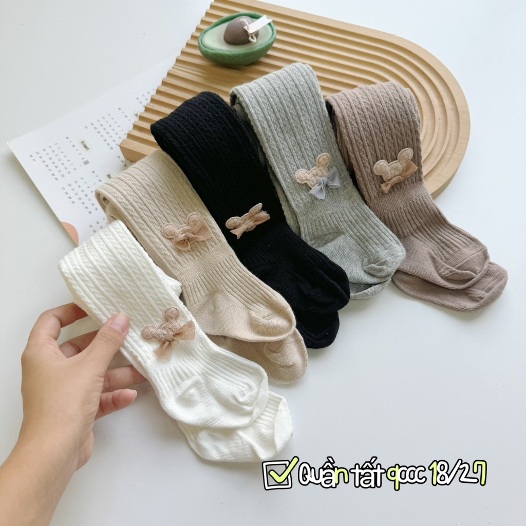 Quần tất len (loại 1 túi zip) hoa/gấu cho bé gái 10-22kg- N012