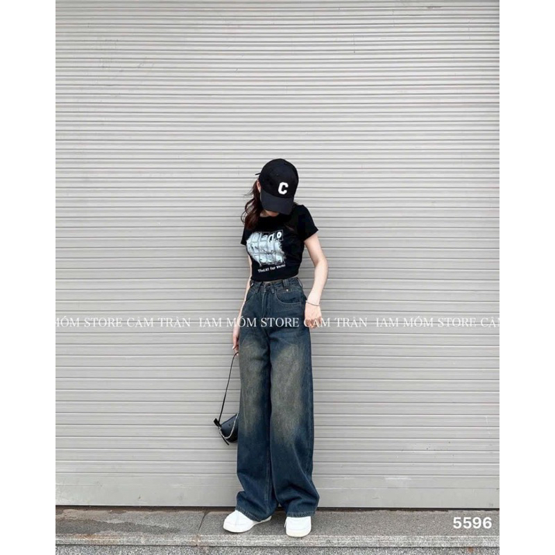 MÃ 5422 QUẦN JEAN SUÔNG TRƠN CẠP CAO 2M