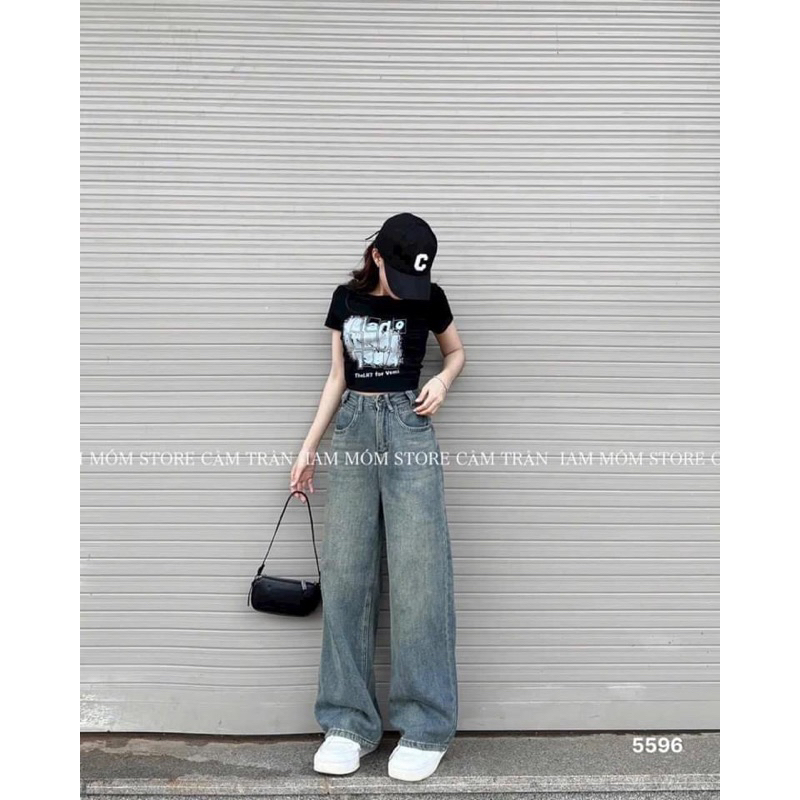 MÃ 5422 QUẦN JEAN SUÔNG TRƠN CẠP CAO 2M