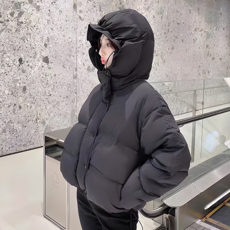 Áo phao béo nữ Quảng Châu lông vũ siêu nhẹ dáng ngắn, Áo phao nữ Ulazzang trơn lông vũ siêu ấm - PAHA SHOP A03