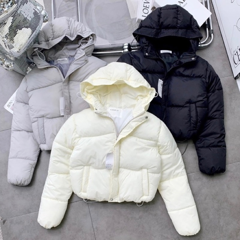 Áo phao béo nữ Quảng Châu lông vũ siêu nhẹ dáng ngắn, Áo phao nữ Ulazzang trơn lông vũ siêu ấm - PAHA SHOP A03