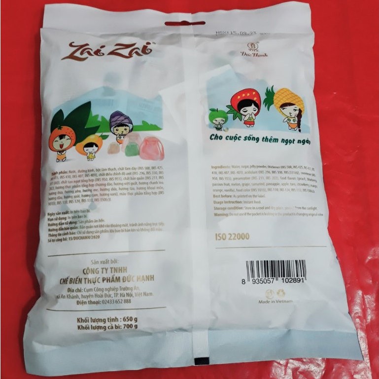 Kẹo Thạch ZaiZai Đức Hạnh Gói 700g