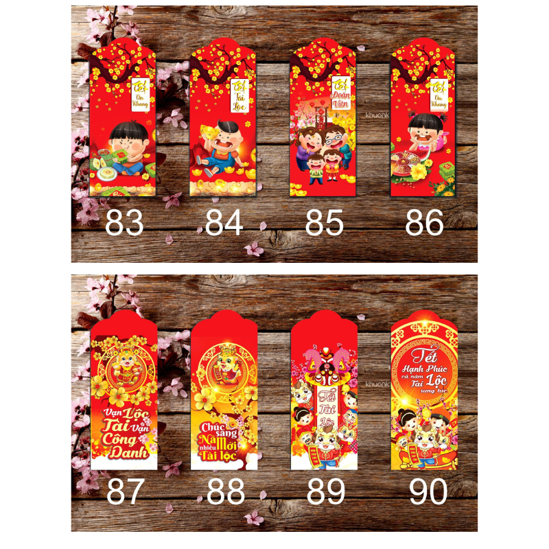 Combo 50 bao lì xì tết cao cấp 2024