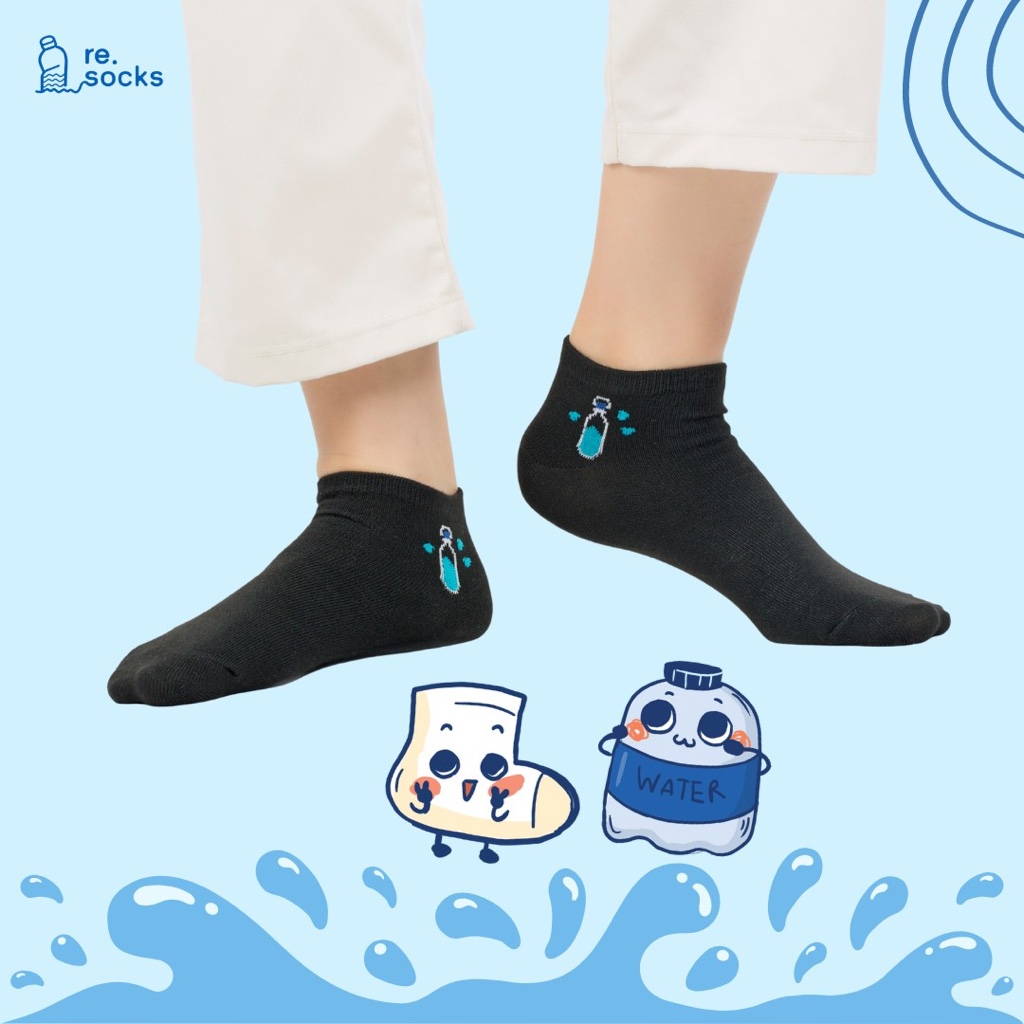 Tất Cổ Ngắn Sợi Tái Chế, BST Tái Xinh - Nhà Nhiều Lá - Thời Trang, Thông Thoáng, Bền Nhẹ