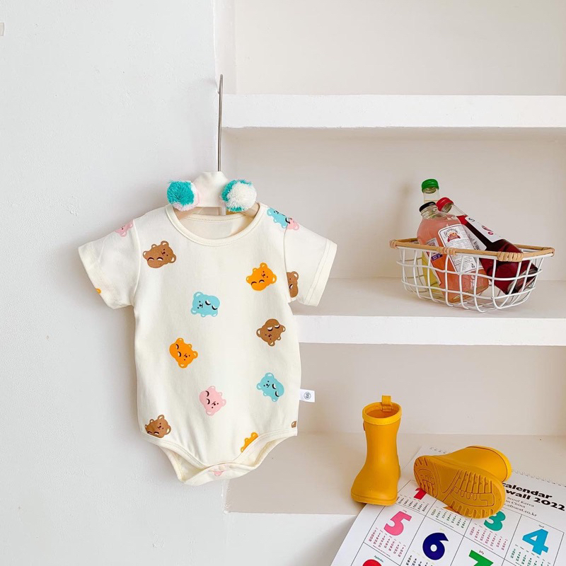 Body cục bông kèm turban cục bông