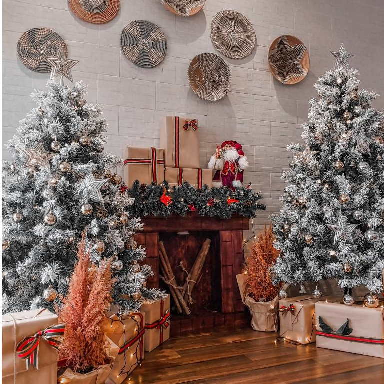 Cây Thông Phủ Tuyết 1m2, 1m5, 2m - Cây Thông Trắng Noel Đẹp Nhất Trong Các Loại Cây Trang Trí