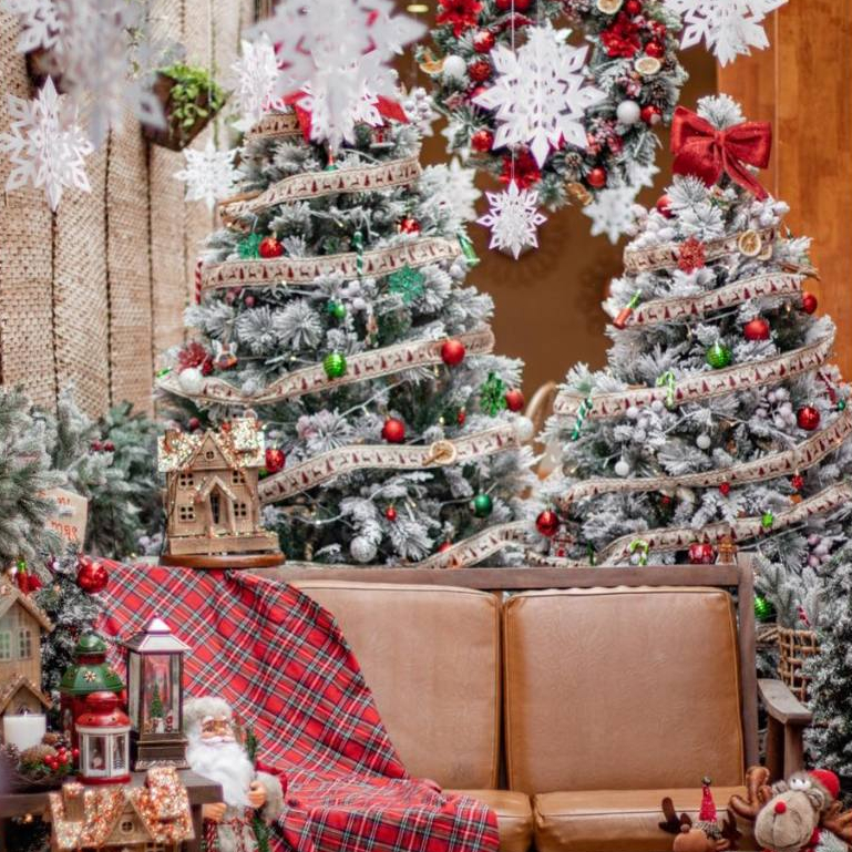 Cây Thông Phủ Tuyết 1m2, 1m5, 2m - Cây Thông Trắng Noel Đẹp Nhất Trong Các Loại Cây Trang Trí