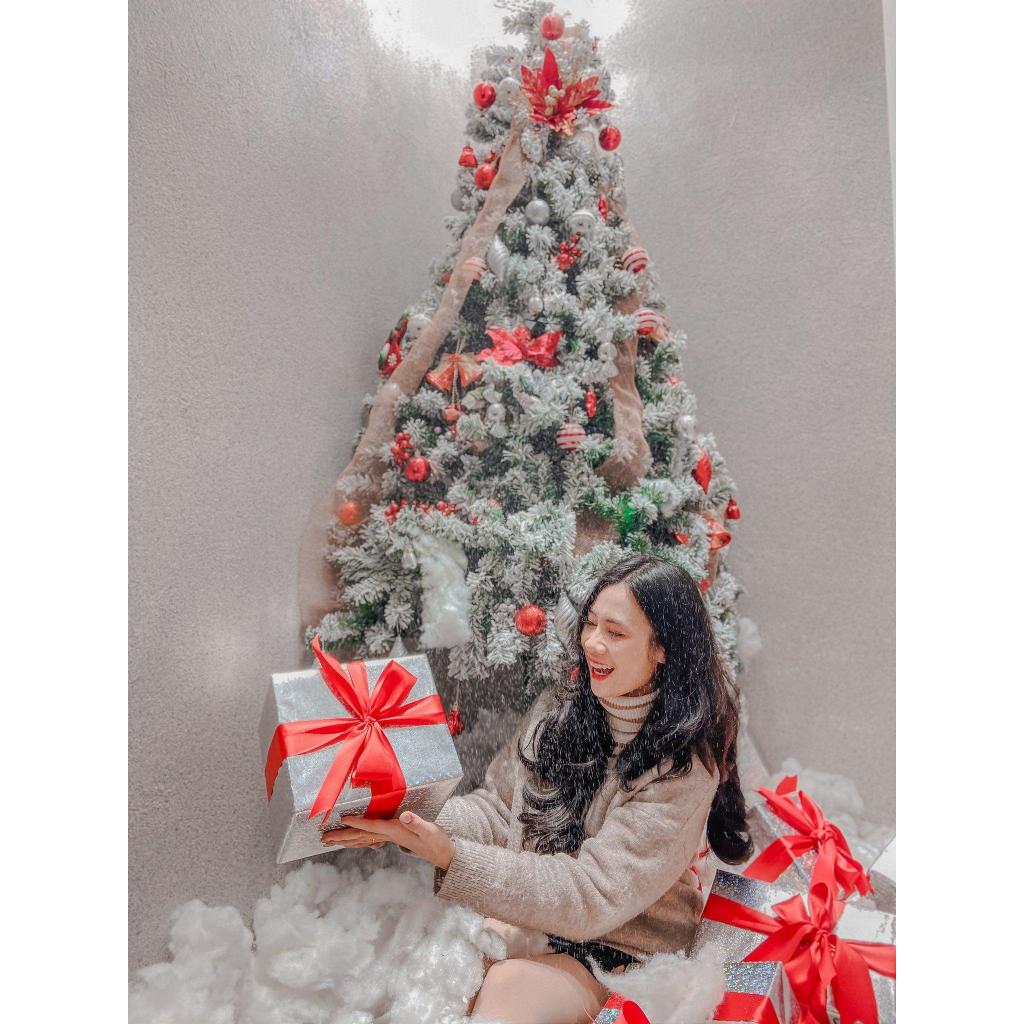 Cây Thông Phủ Tuyết 1m2, 1m5, 2m - Cây Thông Trắng Noel Đẹp Nhất Trong Các Loại Cây Trang Trí