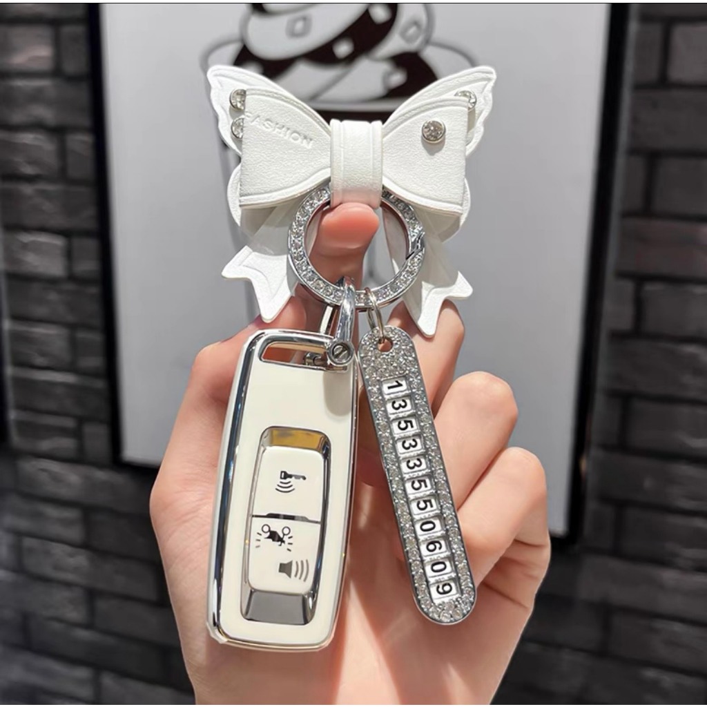 Bọc chìa khóa xe máy Honda 2 Nút Mạ Bạc Cao Cấp xe Vision, Lead, SH, SHmode, PCX , Air Blade - Ốp Chìa Khóa xe máy Honda
