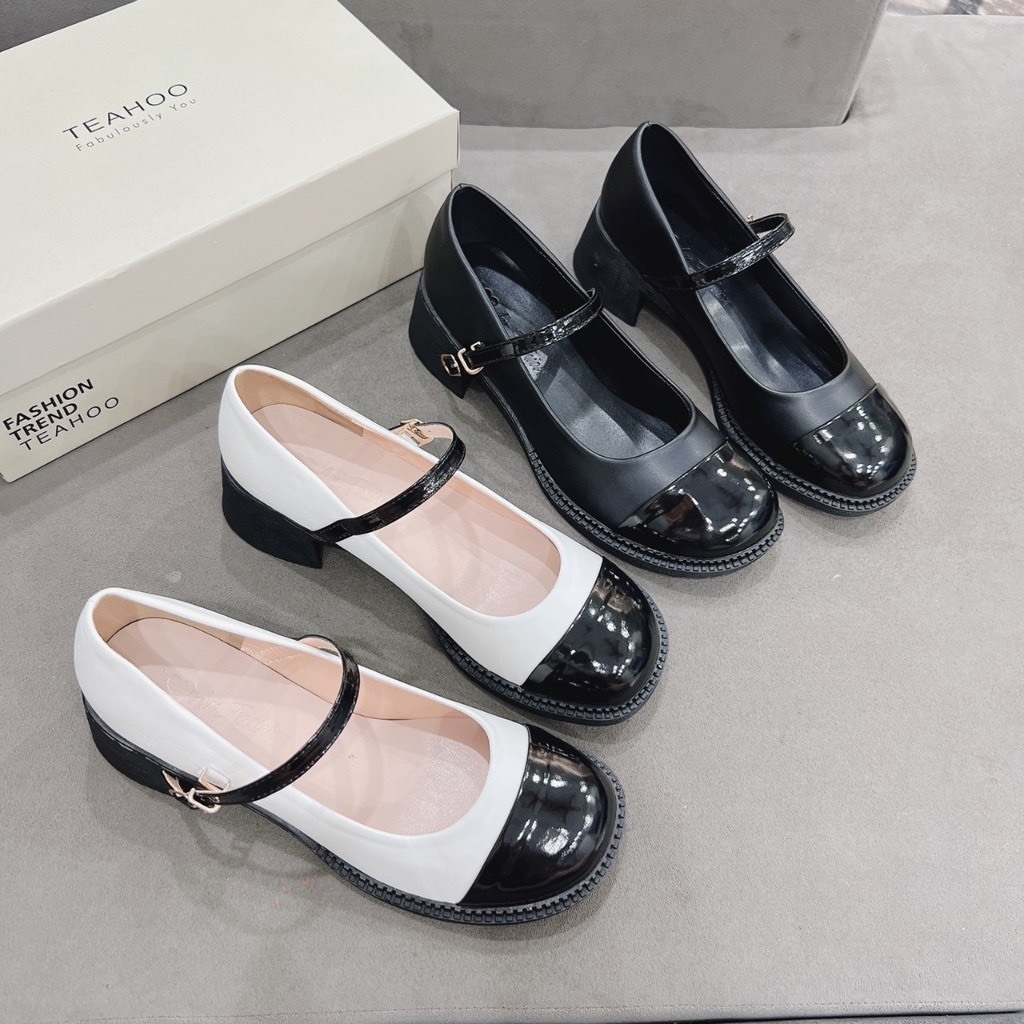 Giày marry siêu xinh 5f mũi tròn 2 màu cho các bác lựa chọn ( vá mũi 5f)