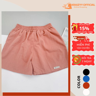 Quần đùi đũi nữ KRAIZYY cao cấp short đũi chất vải đẹp thoải mái