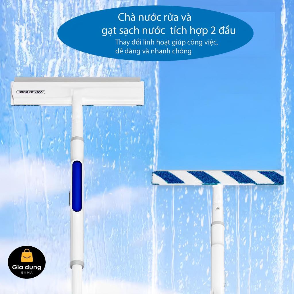 Cây lau kính plus 2024 3 trong 1, sịt kính phun sương, gạt nước 2 đầu, cán dài ngắn linh hoạt