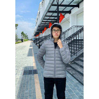 Áo phao nam siêu nhẹ HARRYCOAT, Áo khoác nam size đại có mũ, mũ rời đủ size 50-110kg