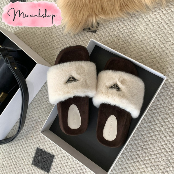 Dép lông nữ dép lê bông đế cao 3P LOẠI 1 FULL HỘP siêu xinh đi mềm êm chân hàng QCCC