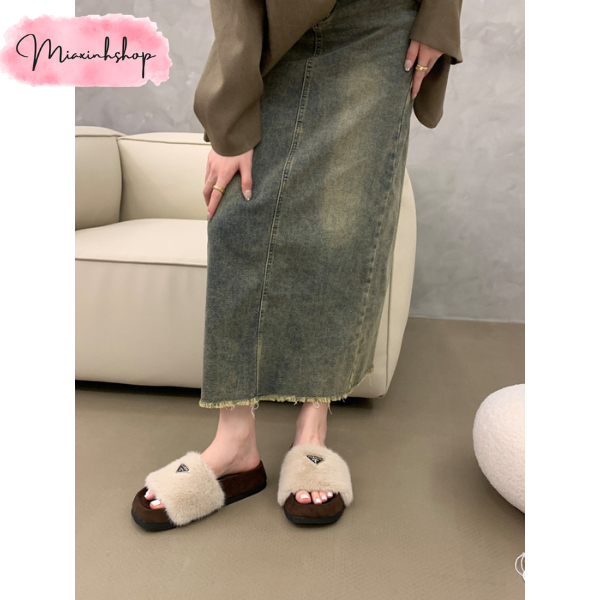 Dép lông nữ dép lê bông đế cao 3P LOẠI 1 FULL HỘP siêu xinh đi mềm êm chân hàng QCCC