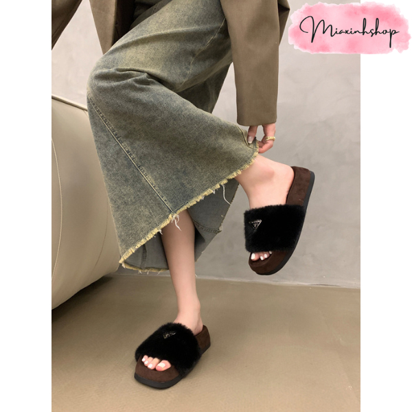 Dép lông nữ dép lê bông đế cao 3P LOẠI 1 FULL HỘP siêu xinh đi mềm êm chân hàng QCCC