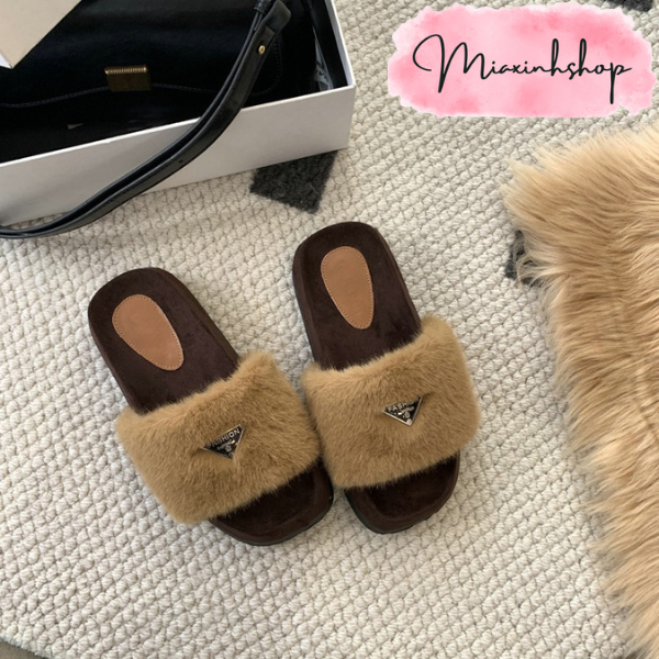 Dép lông nữ dép lê bông đế cao 3P LOẠI 1 FULL HỘP siêu xinh đi mềm êm chân hàng QCCC